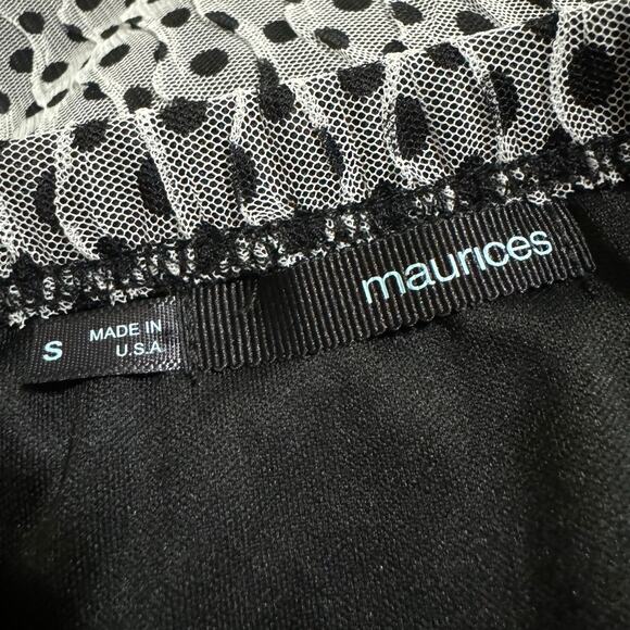 Coquette Dollette Polka Dots Black and White Mesh Babydoll Tank Top Size Small - Picture 6 of 6